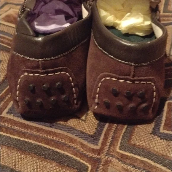 Men's Bass Dark Brown Bass Slip on leather shoes size 9.5 - Picture 7 of 8